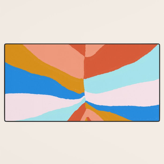 Camryn, rainbow leaf Desk Mat Gallery Image 3