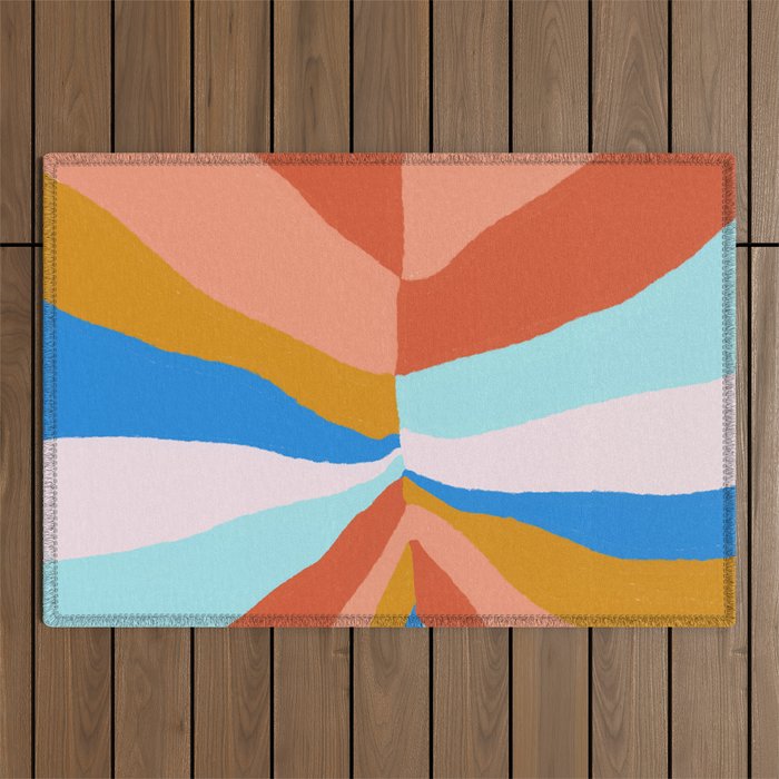 Camryn, rainbow leaf Outdoor Rug Gallery Image 1
