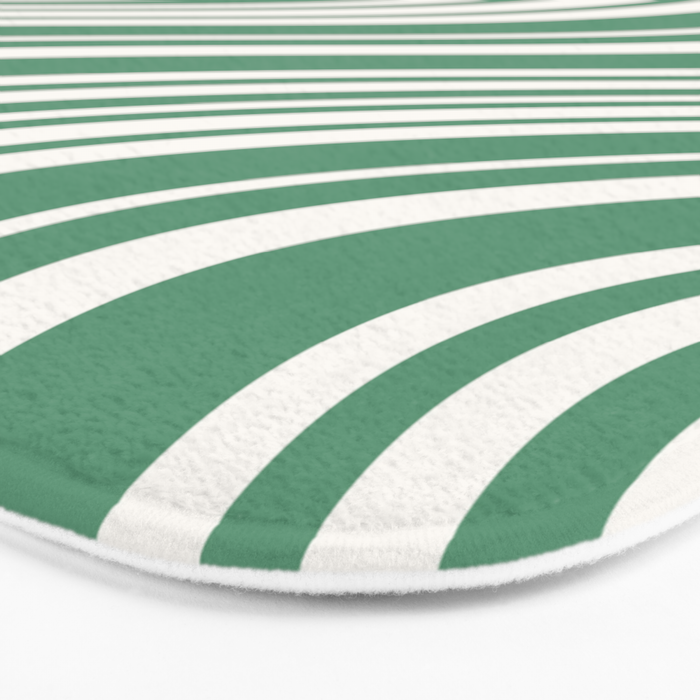 Wavy Stripes XXXIX - Kelly Green Bath Mat Gallery Image 3