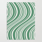 Wavy Stripes XXXIX - Kelly Green Poster Gallery Image 4