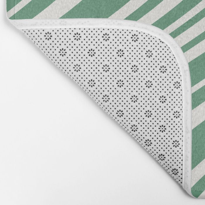Wavy Stripes XXXIX - Kelly Green Bath Mat Gallery Image 2