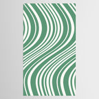 Wavy Stripes XXXIX - Kelly Green Tablecloth Gallery Image 2