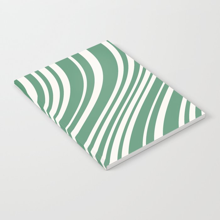 Wavy Stripes XXXIX - Kelly Green Notebook Gallery Image 1