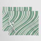 Wavy Stripes XXXIX - Kelly Green Placemat Gallery Image 1