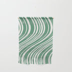 Wavy Stripes XXXIX - Kelly Green Wall Hanging Gallery Image 1