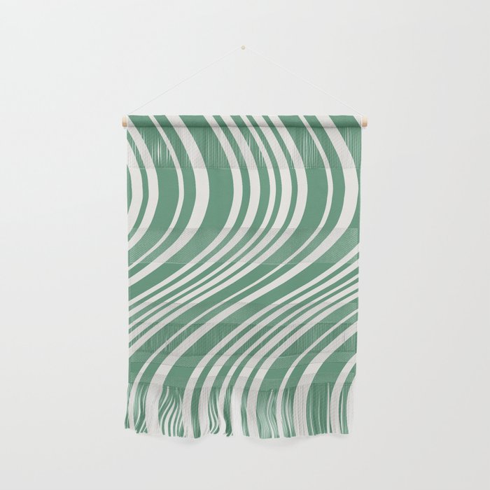 Wavy Stripes XXXIX - Kelly Green Wall Hanging Gallery Image 1