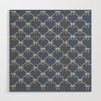 Bows & Ribbons Pattern XLIII Neutral Blue Wood Wall Art Gallery Image 1