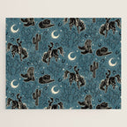 Cowboys and Cacti - midnight Jigsaw Puzzle Gallery Image 1