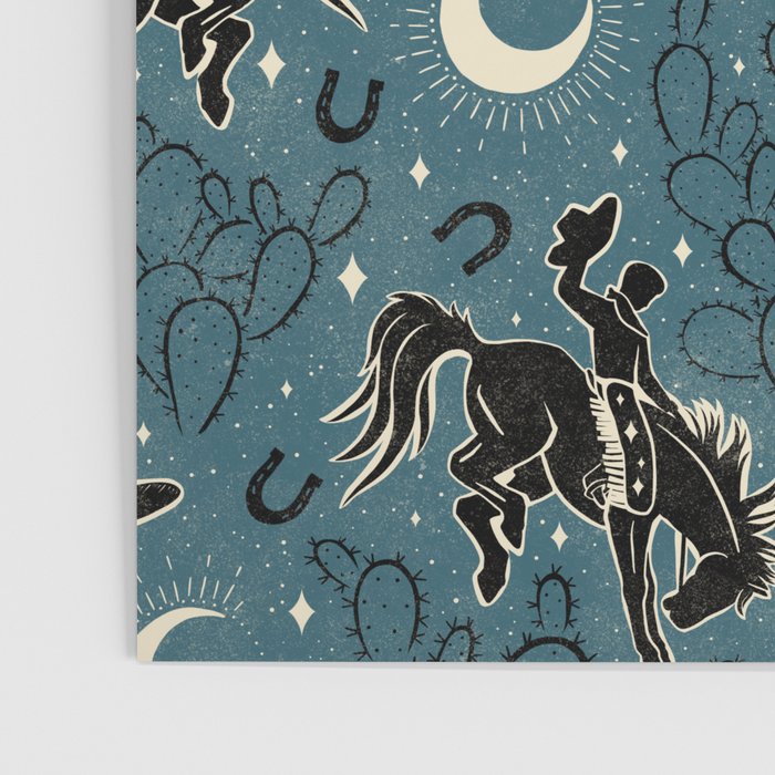 Cowboys and Cacti - midnight Poster Gallery Image 3