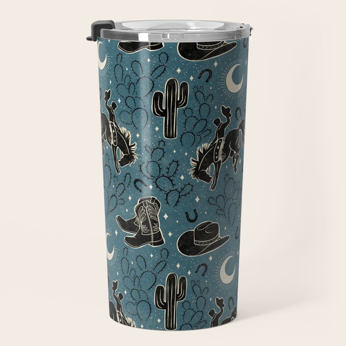 Cowboys and Cacti - midnight Travel Mug Gallery Image 3