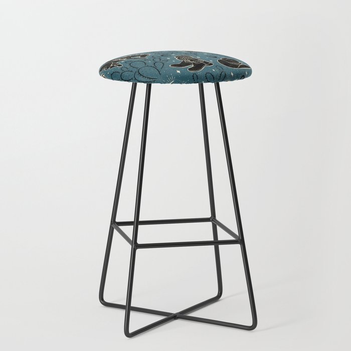 Cowboys and Cacti - midnight Stool Gallery Image 1