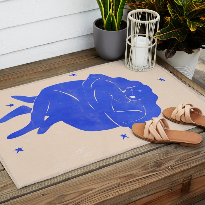 Blue Part II Outdoor Rug Gallery Image 2
