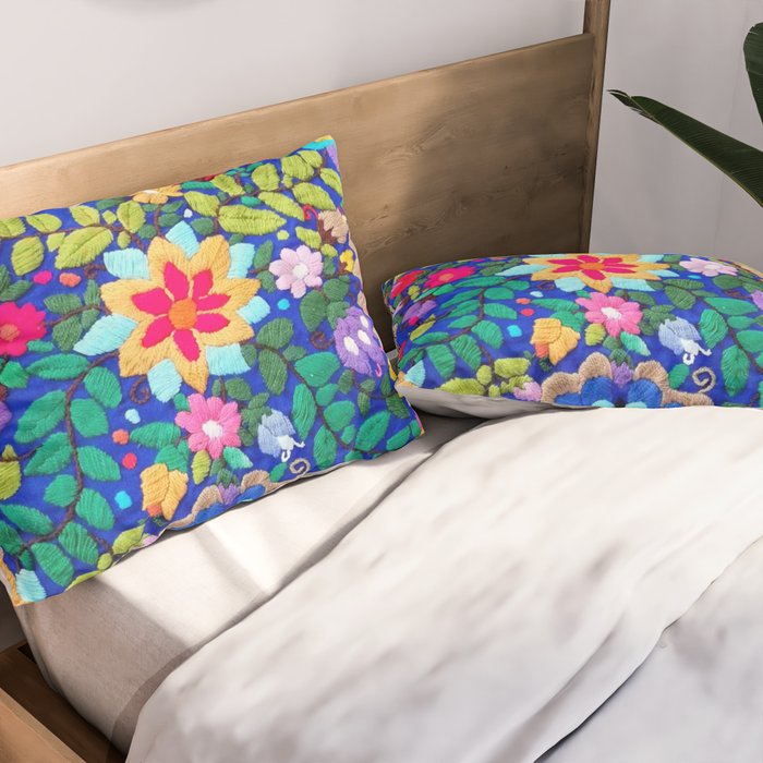mexican embroidery Pillow Sham Gallery Image 2