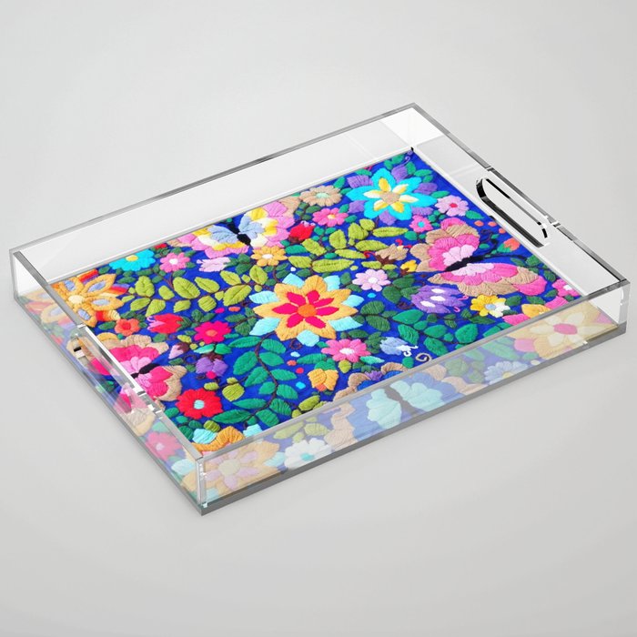 mexican embroidery Acrylic Tray Gallery Image 1