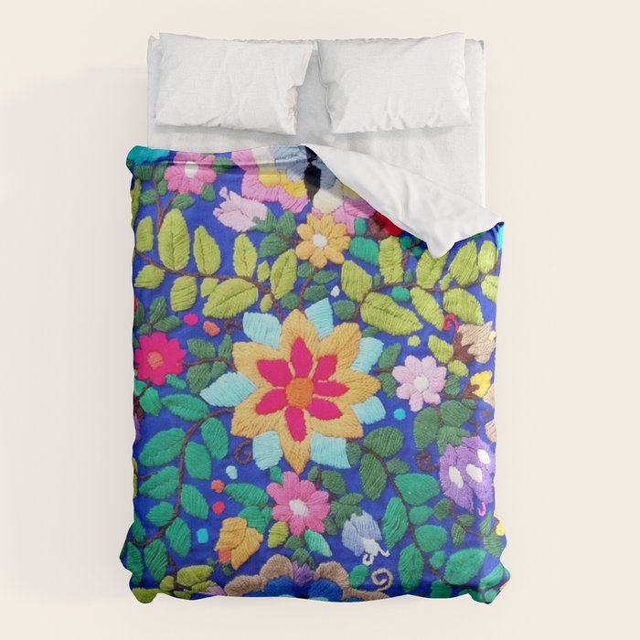 mexican embroidery Duvet Cover Gallery Image 6