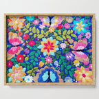 mexican embroidery Serving Tray Gallery Image 1