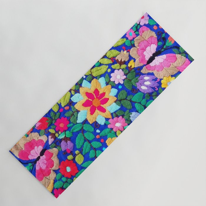 mexican embroidery Yoga Mat Gallery Image 1