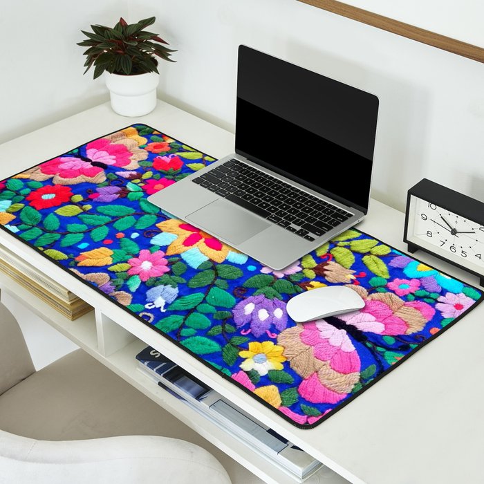 mexican embroidery Desk Mat Gallery Image 2