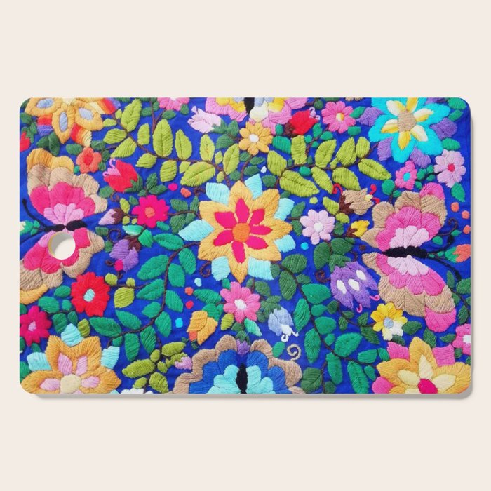 mexican embroidery Cutting Board Gallery Image 1