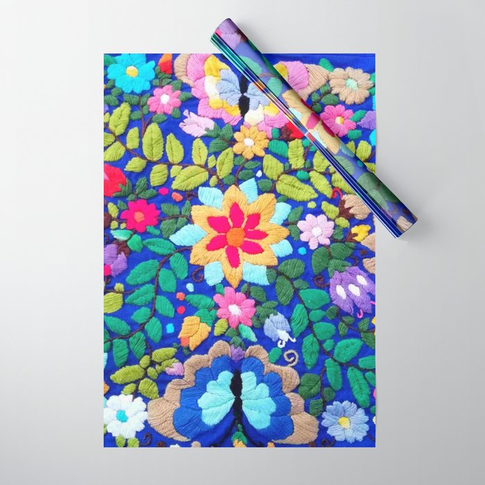 mexican embroidery Wrapping Paper Gallery Image 1