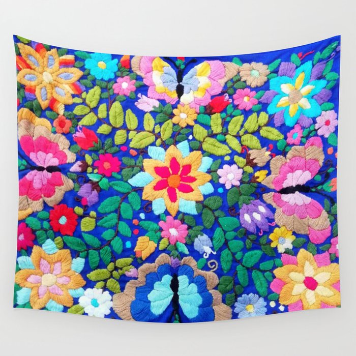 mexican embroidery Wall Tapestry Gallery Image 4