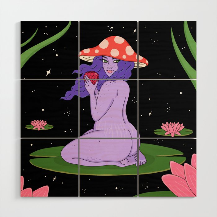 Mushroom Wood Wall Art Gallery Image 1