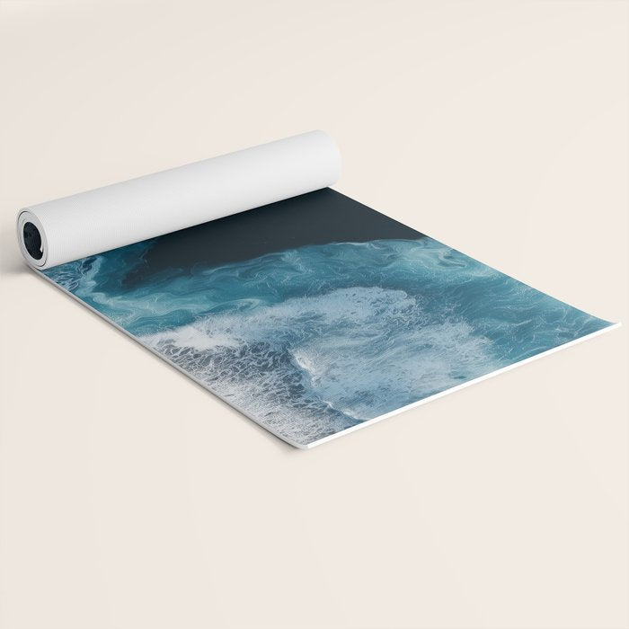 Aerial Ocean Waves - Coastal Wall Art Photography Yoga Mat Gallery Image 2