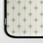 Midcentury Stars and Dots Pattern in Light Sage Green and Cream Laptop Sleeve Gallery Image 3