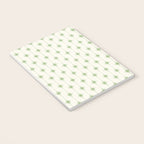 Midcentury Stars and Dots Pattern in Light Sage Green and Cream Notebook Gallery Image 3