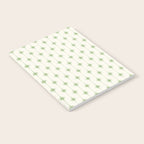 Midcentury Stars and Dots Pattern in Light Sage Green and Cream Notebook Gallery Image 2