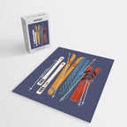 Retro Colorful Skis Jigsaw Puzzle Gallery Image 2