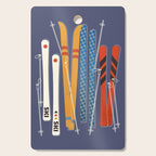 Retro Colorful Skis Cutting Board Gallery Image 1