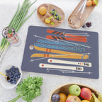 Retro Colorful Skis Cutting Board Gallery Image 2