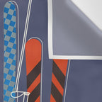 Retro Colorful Skis Wall Tapestry Gallery Image 3