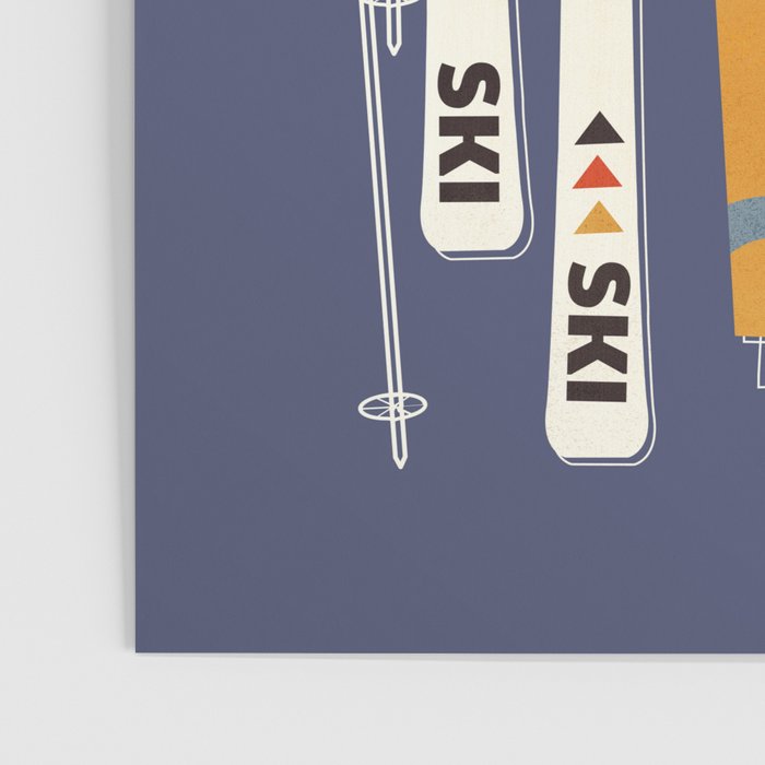Retro Colorful Skis Poster Gallery Image 3