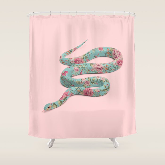 FLORAL SNAKE Shower Curtain Gallery Image 1