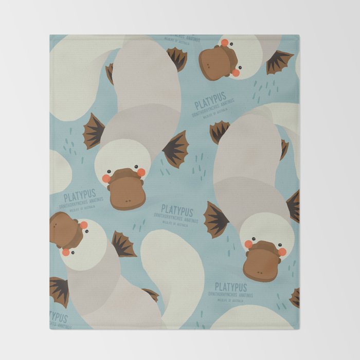 Platypus, Wildlife of Australia Throw Blanket Gallery Image 2