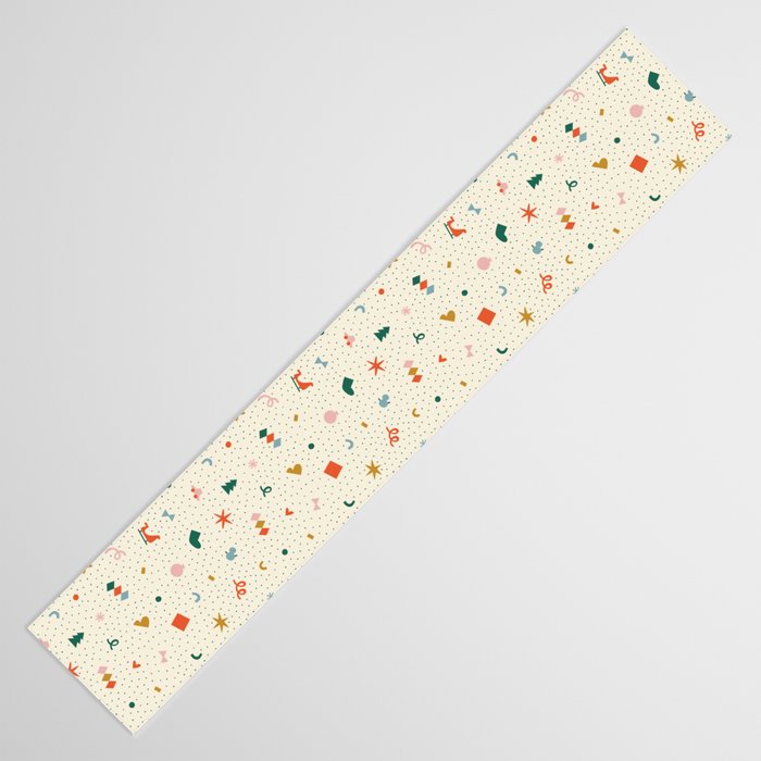 Retro abstract christmas decoration pattern Table Runner Gallery Image 3