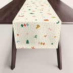 Retro abstract christmas decoration pattern Table Runner Gallery Image 1