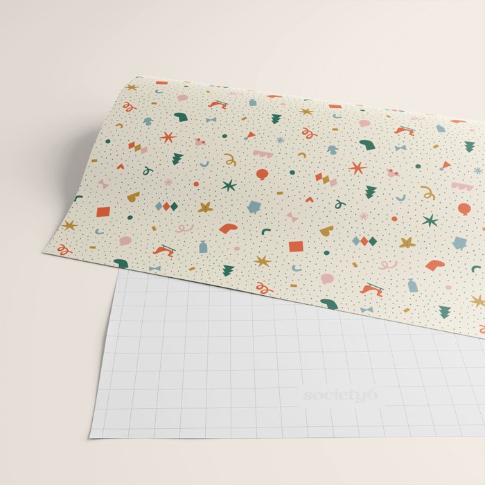 Retro abstract christmas decoration pattern Wrapping Paper Gallery Image 2