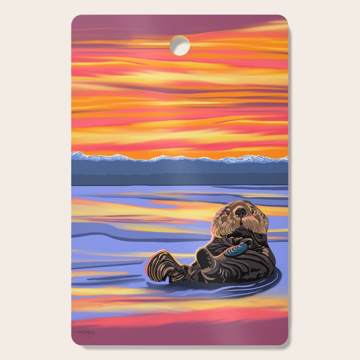 Otter - The cute Sea Monkey Cutting Board Gallery Image 1