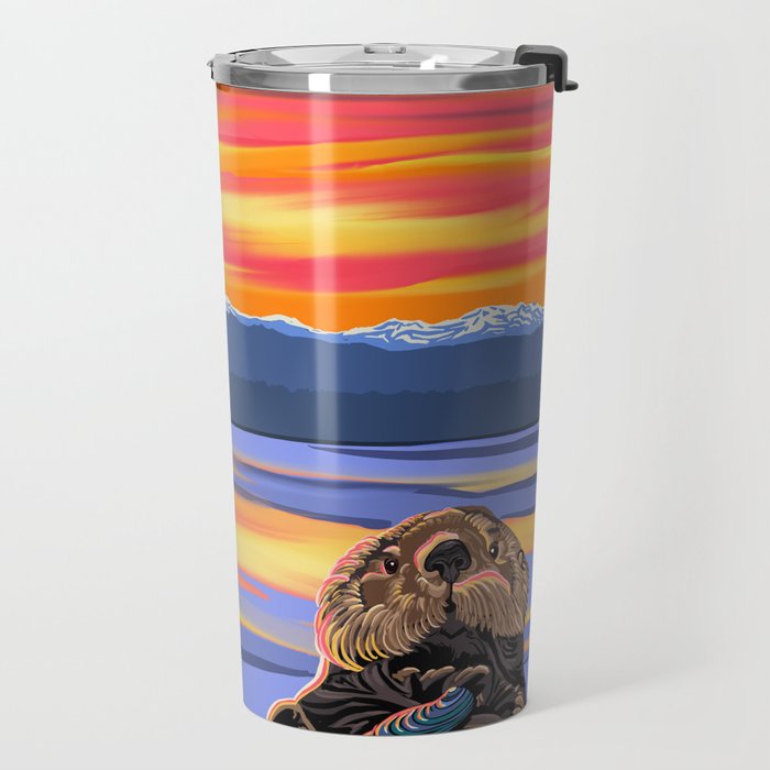 Otter - The cute Sea Monkey Travel Mug Gallery Image 2