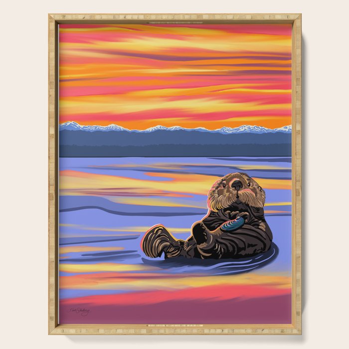 Otter - The cute Sea Monkey Serving Tray Gallery Image 1