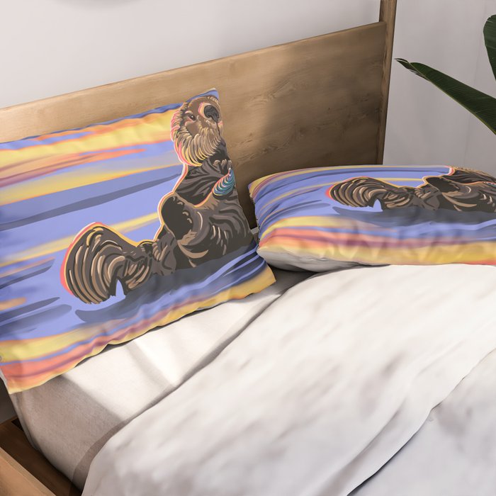 Otter - The cute Sea Monkey Pillow Sham Gallery Image 2