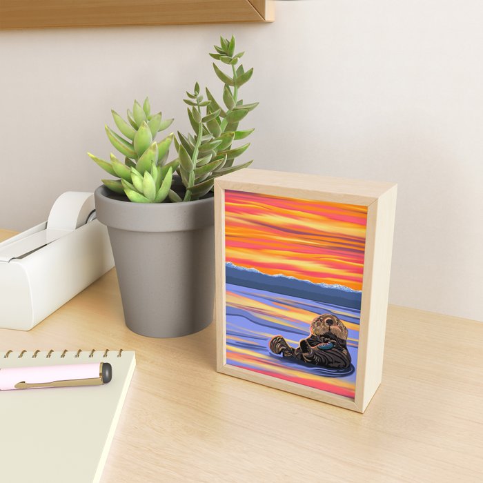 Otter - The cute Sea Monkey Mini Art Print Gallery Image 2