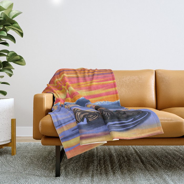 Otter - The cute Sea Monkey Throw Blanket Gallery Image 1
