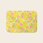Coastal Oysters on the Beach in Lemon Yellow & Peach Bath Mat Gallery Image 1
