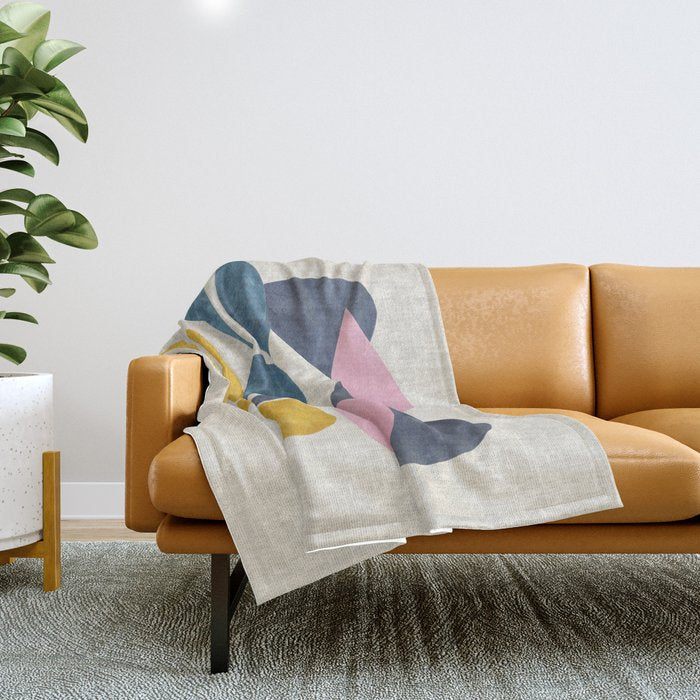 Gold Among Rocks Throw Blanket Gallery Image 1