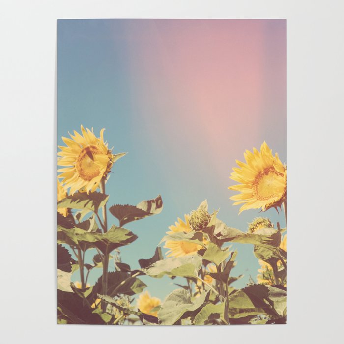 Retro Sunflowers - Nature Photography Poster Gallery Image 4