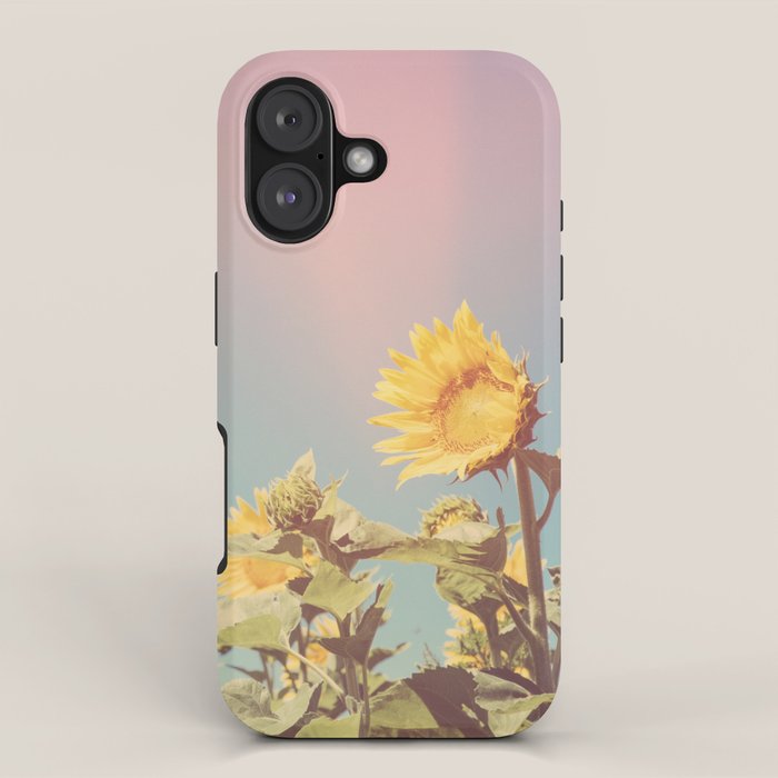 Retro Sunflowers - Nature Photography iPhone Case Gallery Image 1